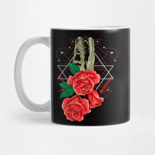 skull and rose Mug